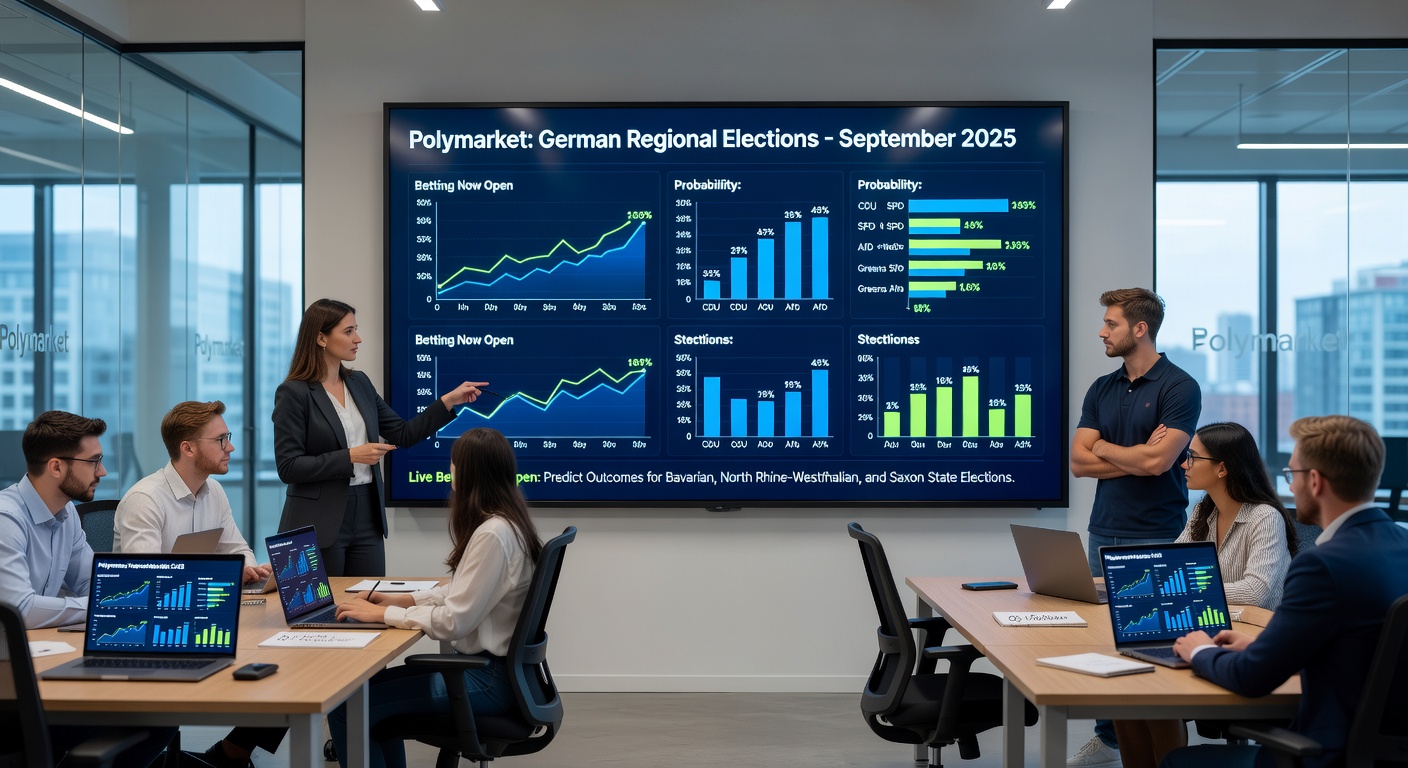 Grafik zur GGL-Warnung vor illegalen Wetten, mit Symbolen für Blockchain, Euro und Sperrsymbolen auf Plattformen wie Polymarket